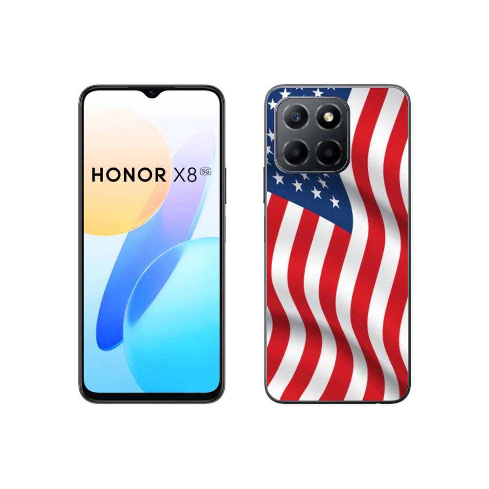 Gél borítás mmCase a Honor X8 5G/Honor 70 Lite 5G számára - amerikai zászló
