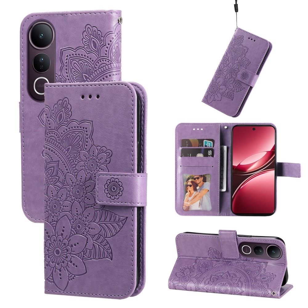 Mandala könyv tok a Vivo V50 Lite 4G/5G készülékhez - lila