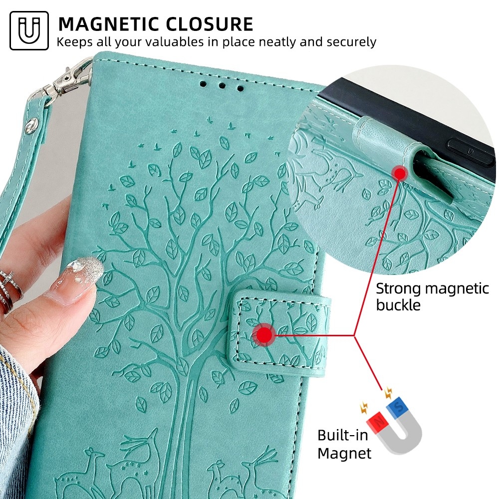 Fa könyvtáska a Huawei Pura 70-hez - teal - teal - kék színű