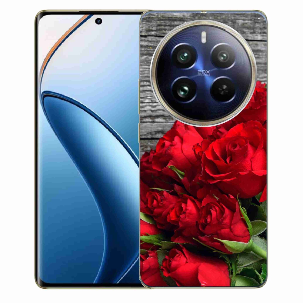 Gél borítás mmCase a Realme 12 Pro 5G/12 Pro+ 5G modellhez - piros rózsa
