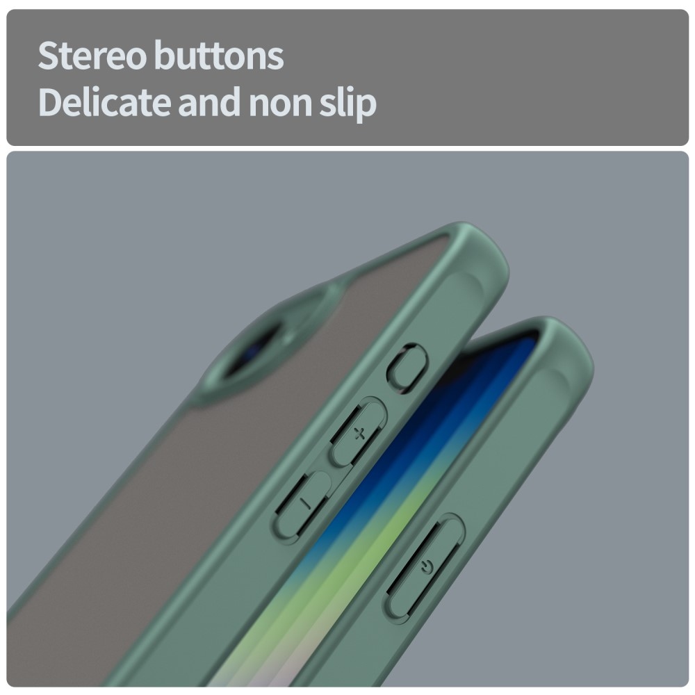 Gél tok fix hátlappal iPhone 16e készülékhez - zöld