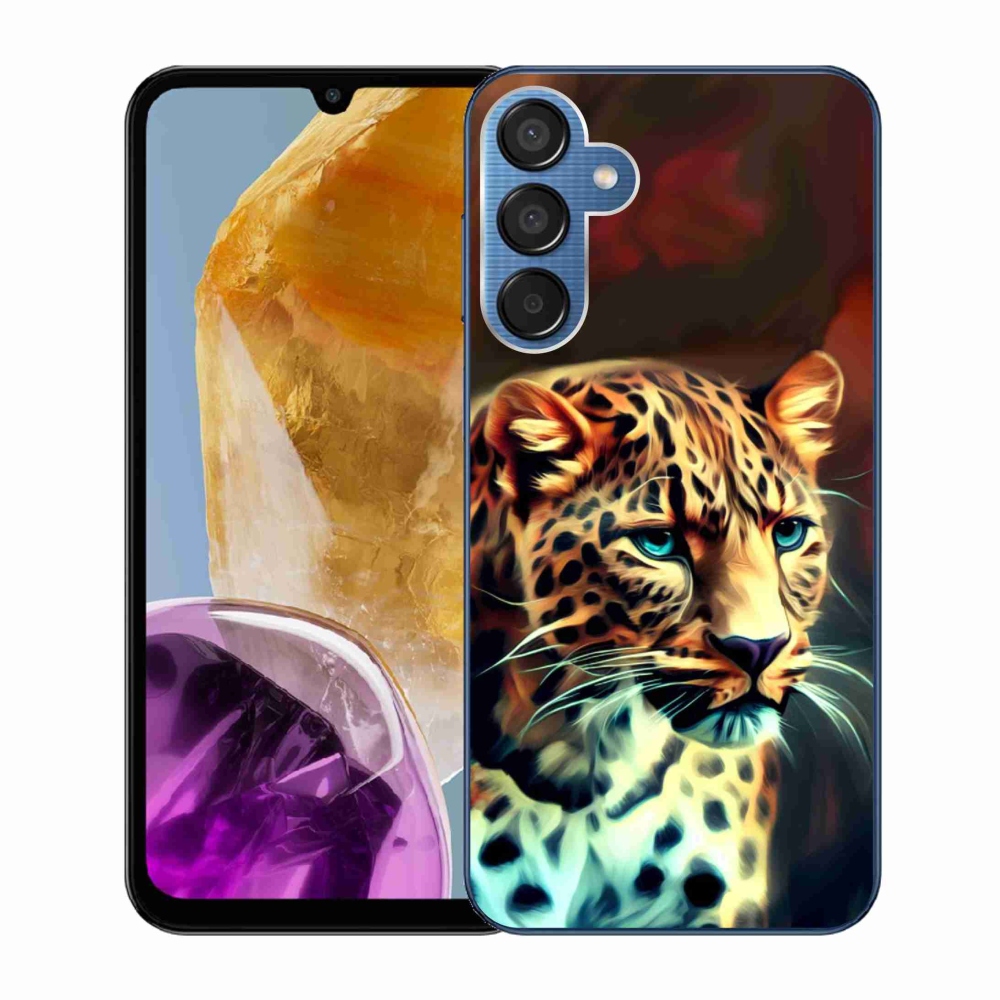 Zselés borítás mmCase Samsung Galaxy M15 5G - leopárd