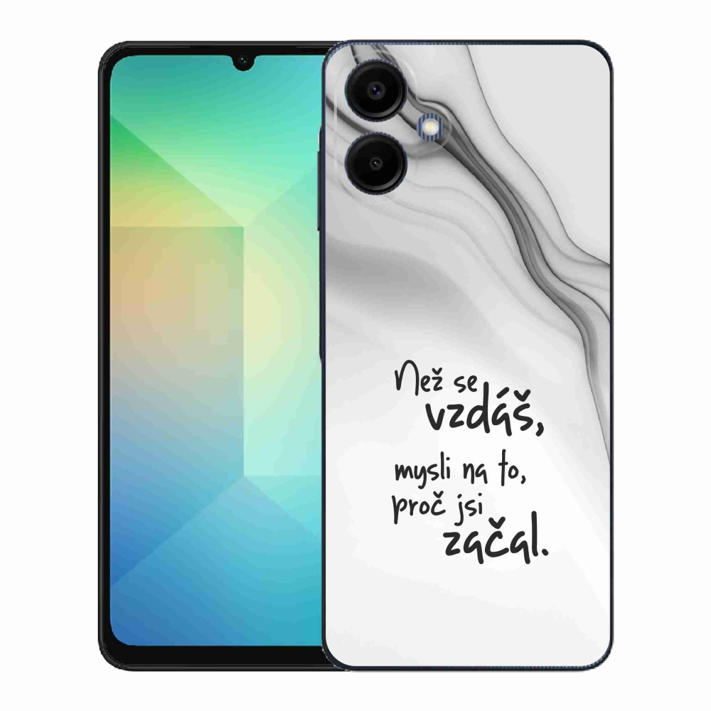 Gél borítás mmCase Samsung Galaxy A06 4G - idézet 2 fehér háttér