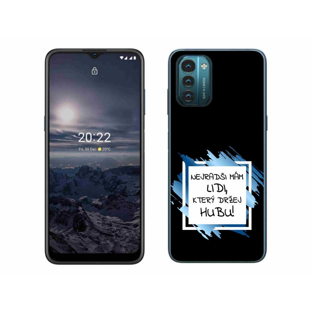 Zselés borító mmCase a Nokia G11/G21 készülékhez - vicces szöveg 7 fehér és fekete háttérrel