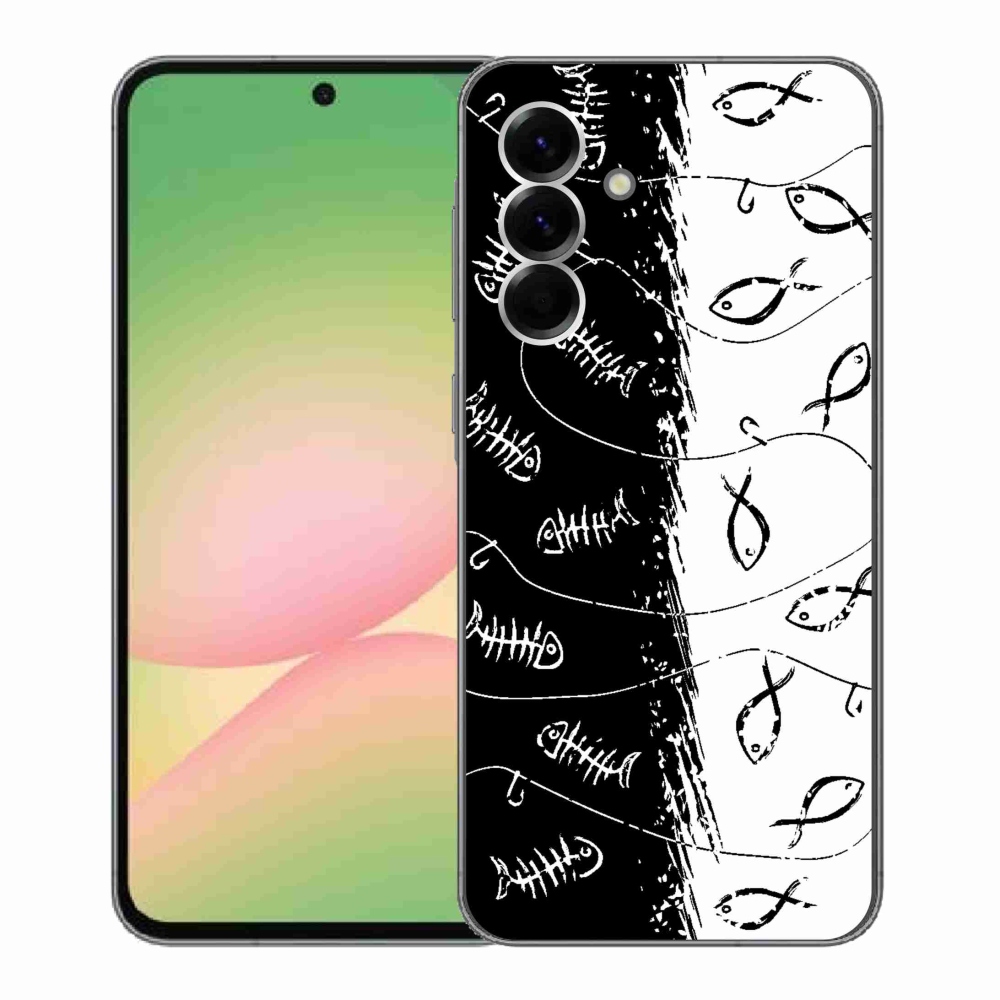 Gél borító mmCase Samsung Galaxy A56 5G - csontvázak és halak számára