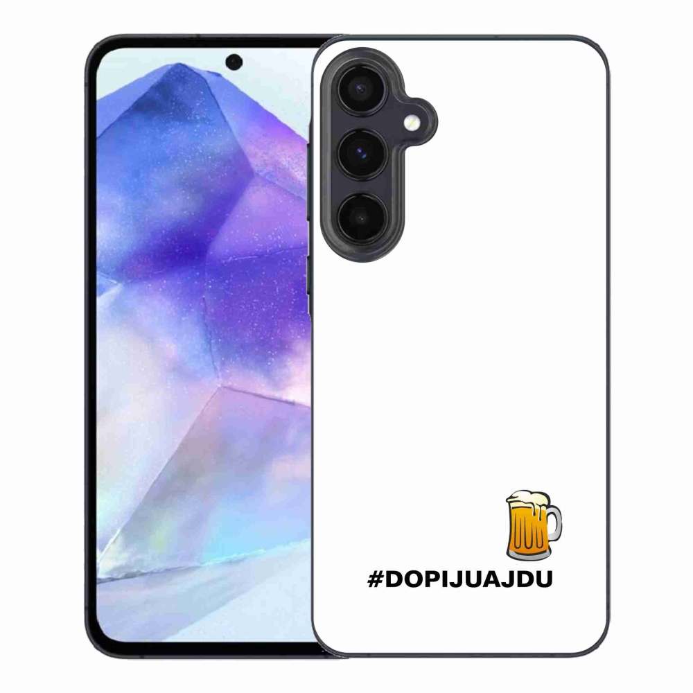 Gél borítás mmCase Samsung Galaxy A55 5G - sör motívum 1 fehér háttér