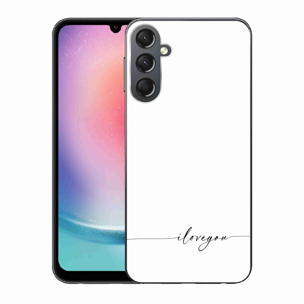 Gél borítás mmCase Samsung Galaxy A24 - I love you fehér háttérrel
