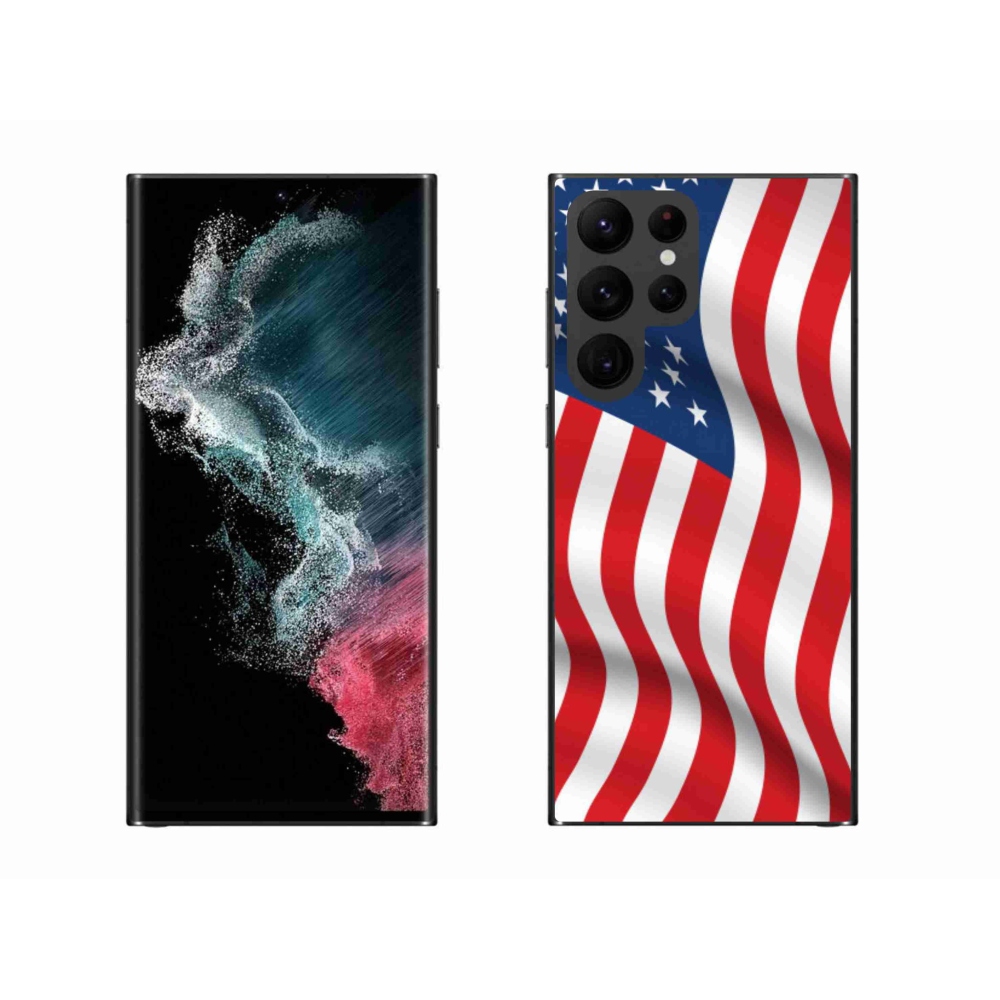 Gél védőhuzat mmCase Samsung Galaxy S22 Ultra 5G - amerikai zászlóhoz