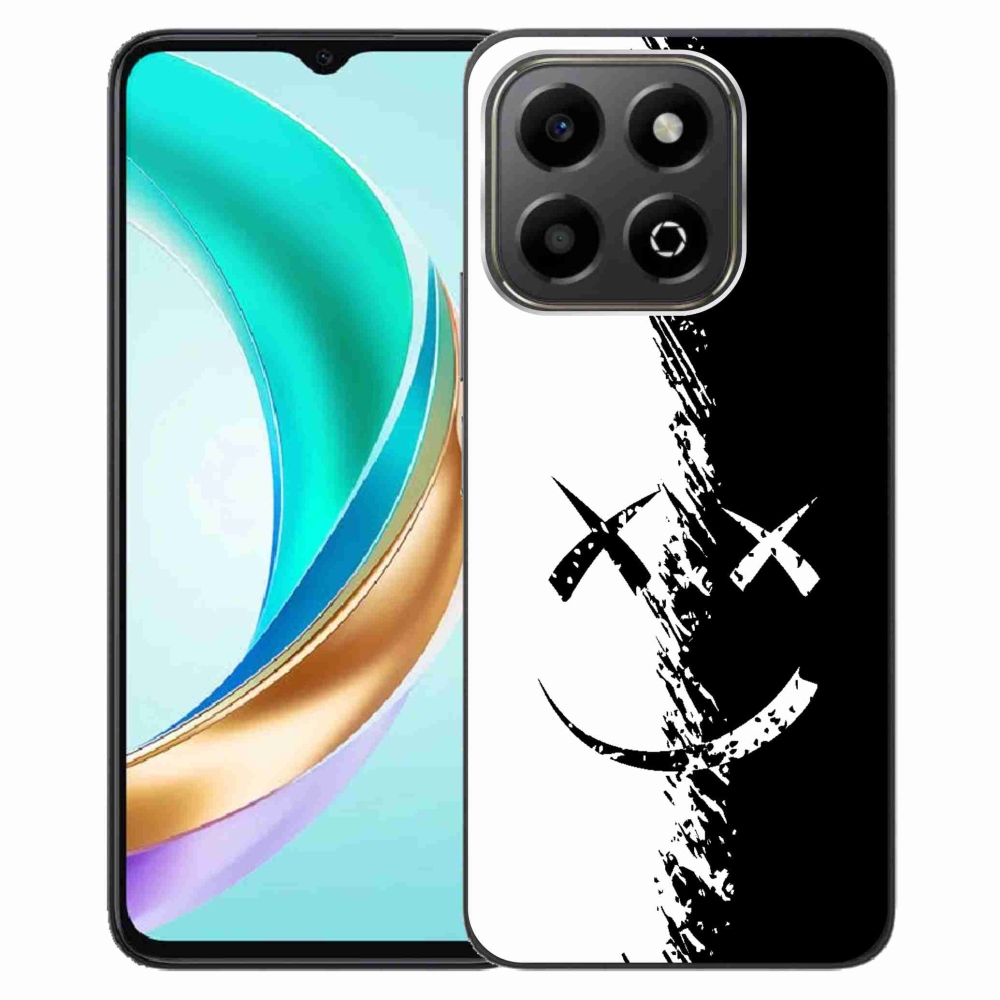 Zselés borítás mmCase a Honor X6b készülékhez - fekete-fehér mosolygó