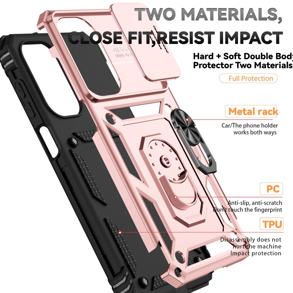 Gyűrűálló borítás Samsung Galaxy A26 5G készülékhez - rózsa arany