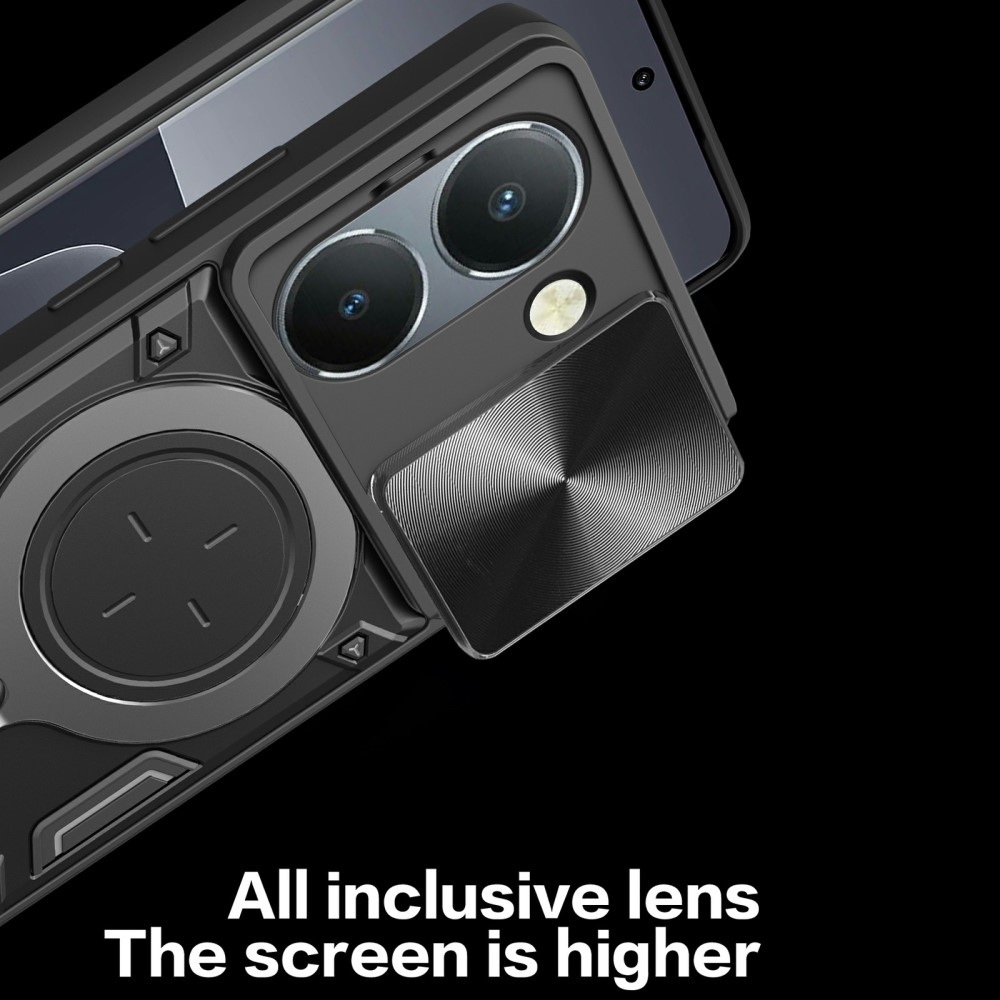 Forgatható, tartós borítás a Vivo Y36-hoz - fekete