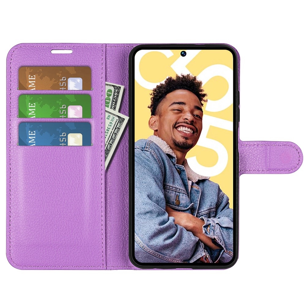 Litchi könyvtáska a Realme C55 készülékhez - lila