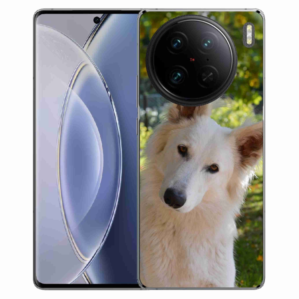 Gél borítás mmCase a Vivo X90 Pro készülékhez - Fehér svájci juhász 1