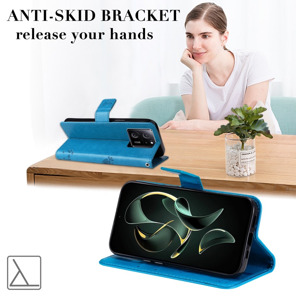 Fa könyv tok Xiaomi 13T/13T Pro készülékhez - kék