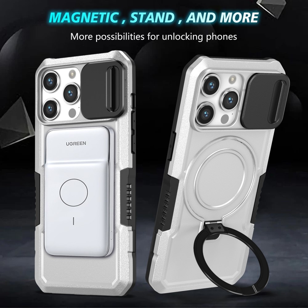 Katonai tartós védőburkolat MagSafe-vel iPhone 14 Pro Max készülékhez - Fekete/Fehér