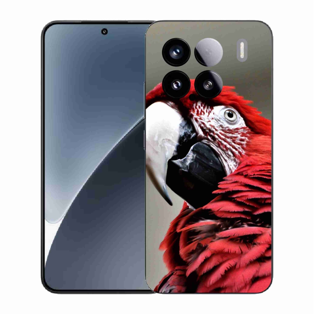 Gél borítás mmCase a Xiaomi 15-hez - papagáj ara piros