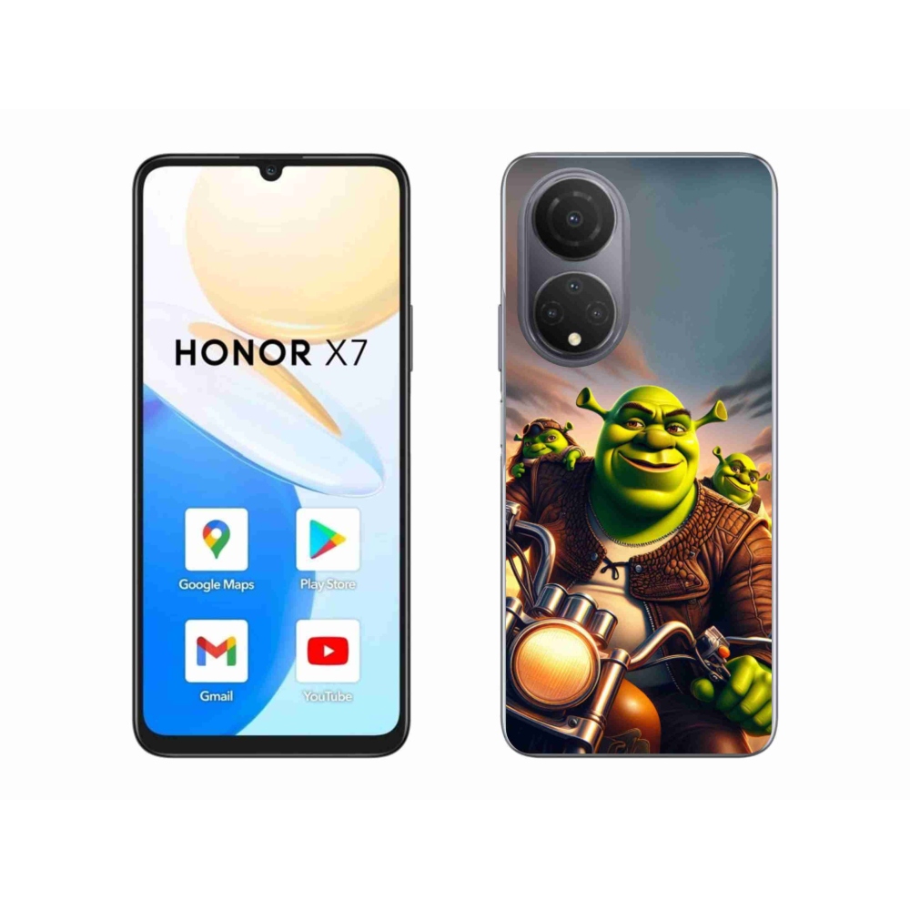Gél borítás mmCase a Honor X7-hez - Shrek egy motorkerékpáron