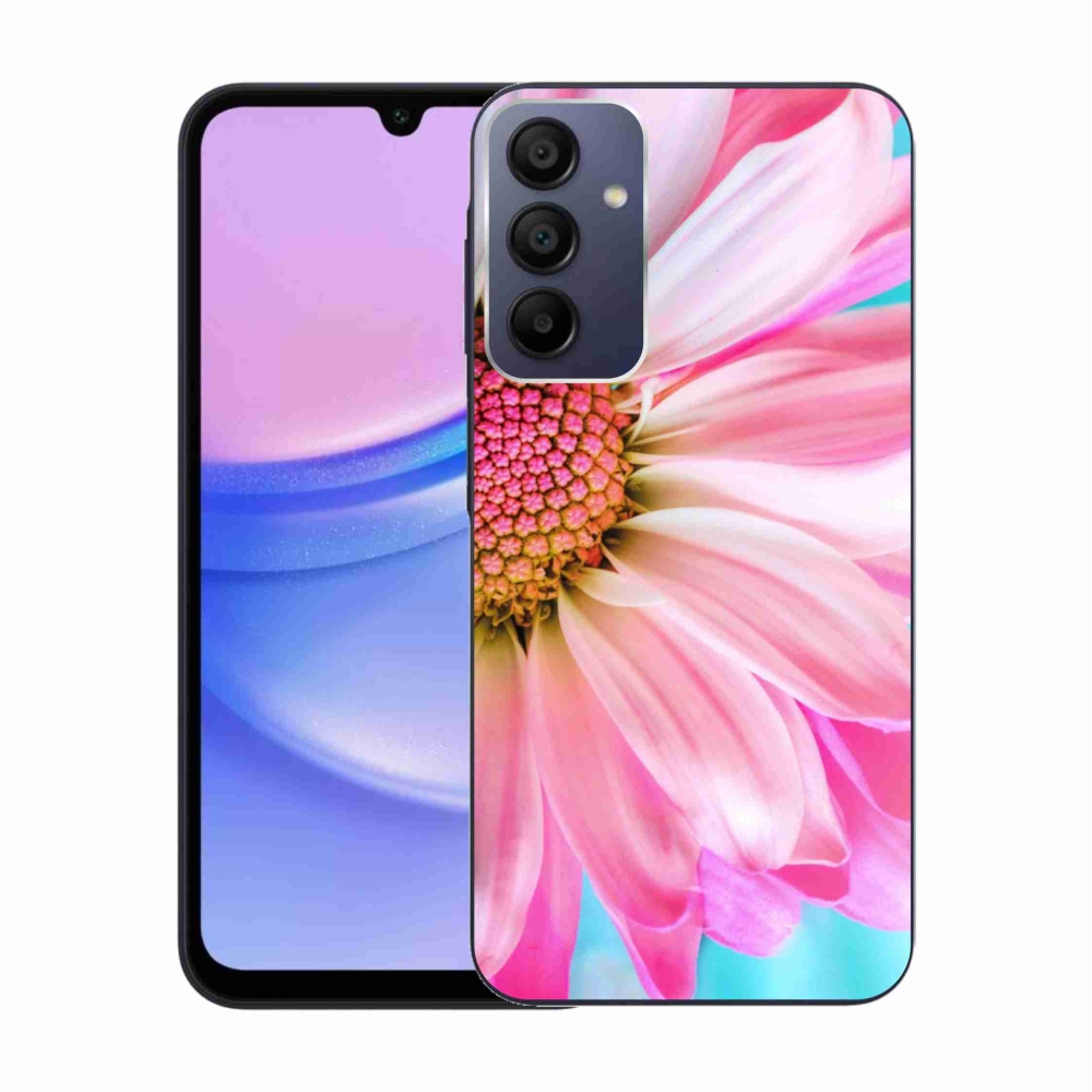 Gél védőhuzat mmCase Samsung Galaxy A15 4G/5G készülékhez - rózsaszín virág