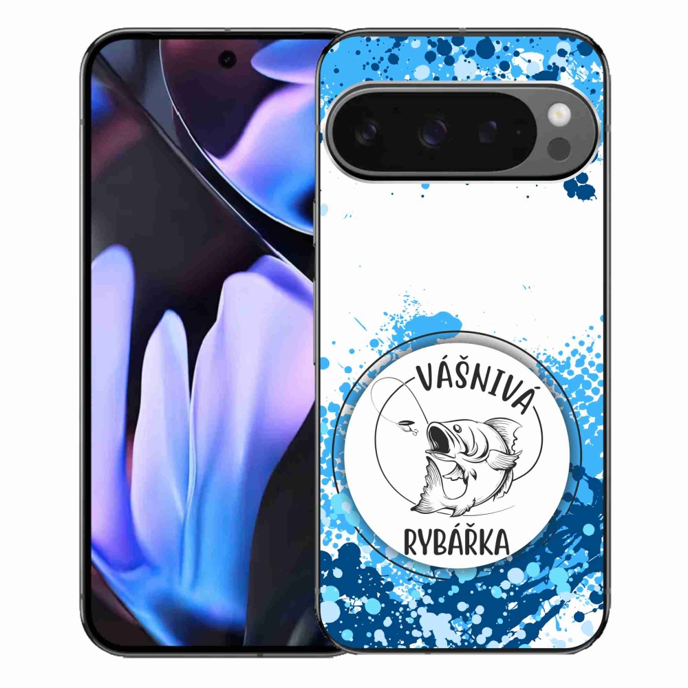 Gél borítás mmCase a Google Pixel 9 Pro XL-hez - szenvedélyes halásznő fehér háttérrel