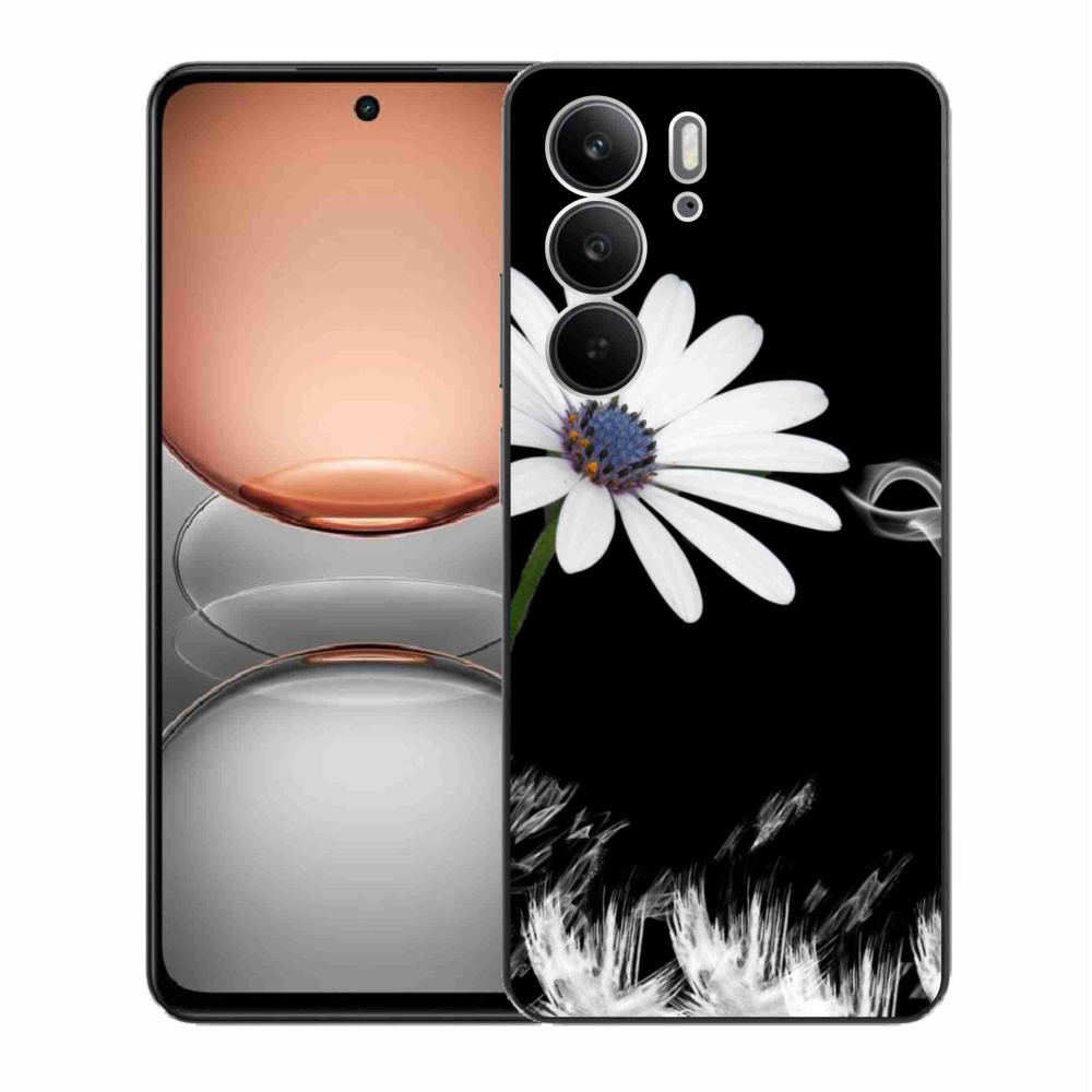 Gél borító mmCase a Realme C75 készülékhez - fehér virág