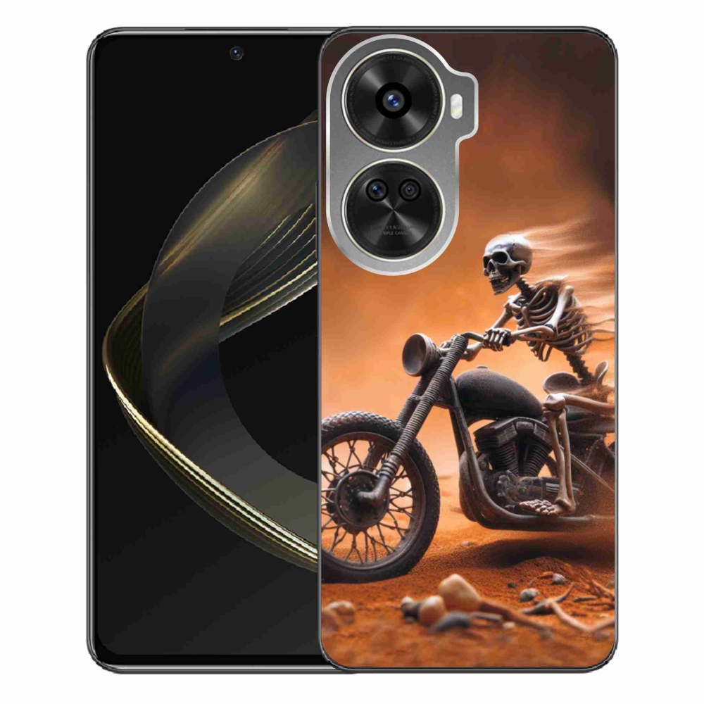 Gél borítás mmCase a Huawei Nova 12 SE-hez - csontváz egy motorkerékpáron
