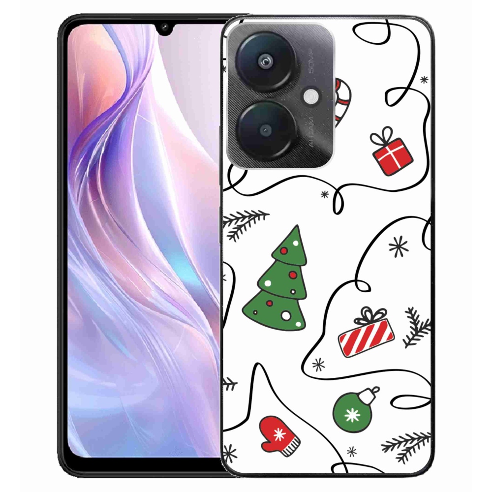 Gél borító mmCase a Xiaomi Redmi 13C 5G számára - karácsonyi motívumok