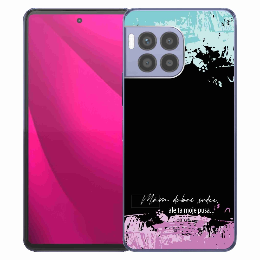 Gél borító mmCase a T-Mobile T Phone 2 Pro készülékhez - vicces szöveg 3 fekete háttér