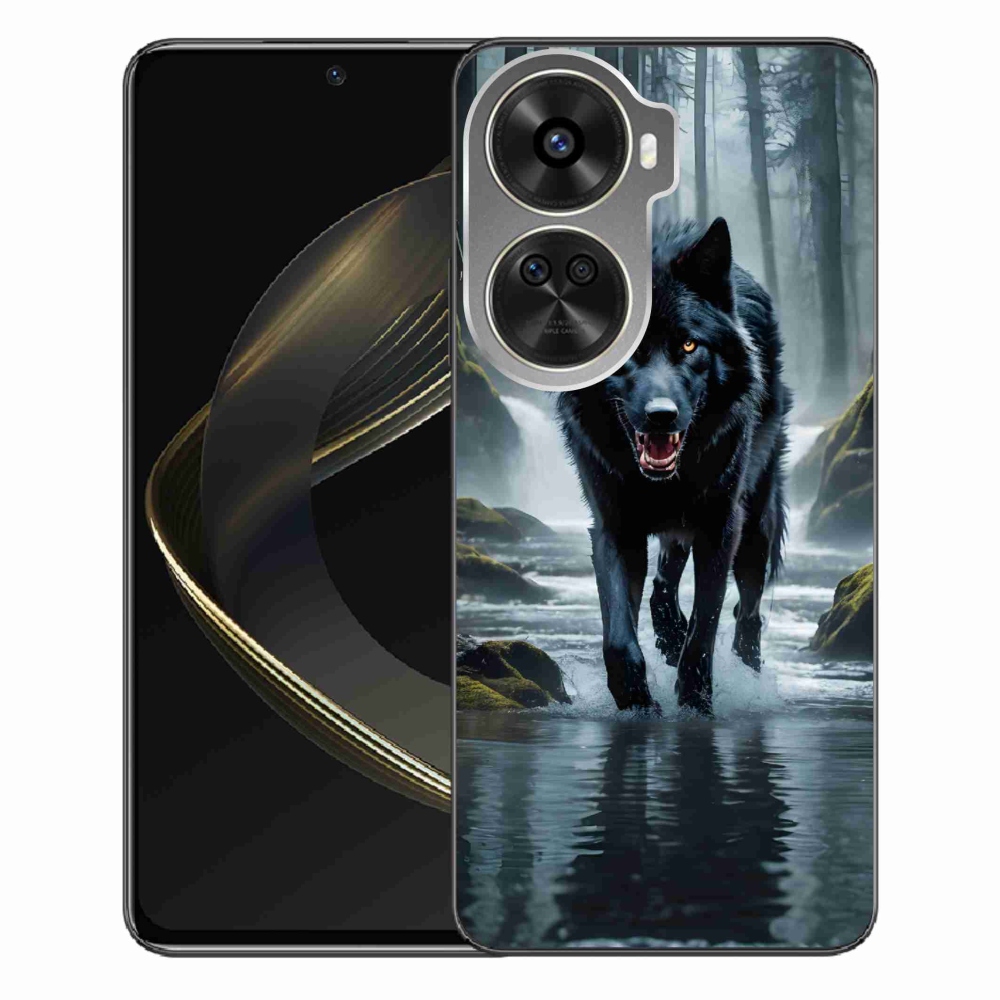 Gél borítás mmCase a Huawei Nova 12 SE-hez - fekete farkas