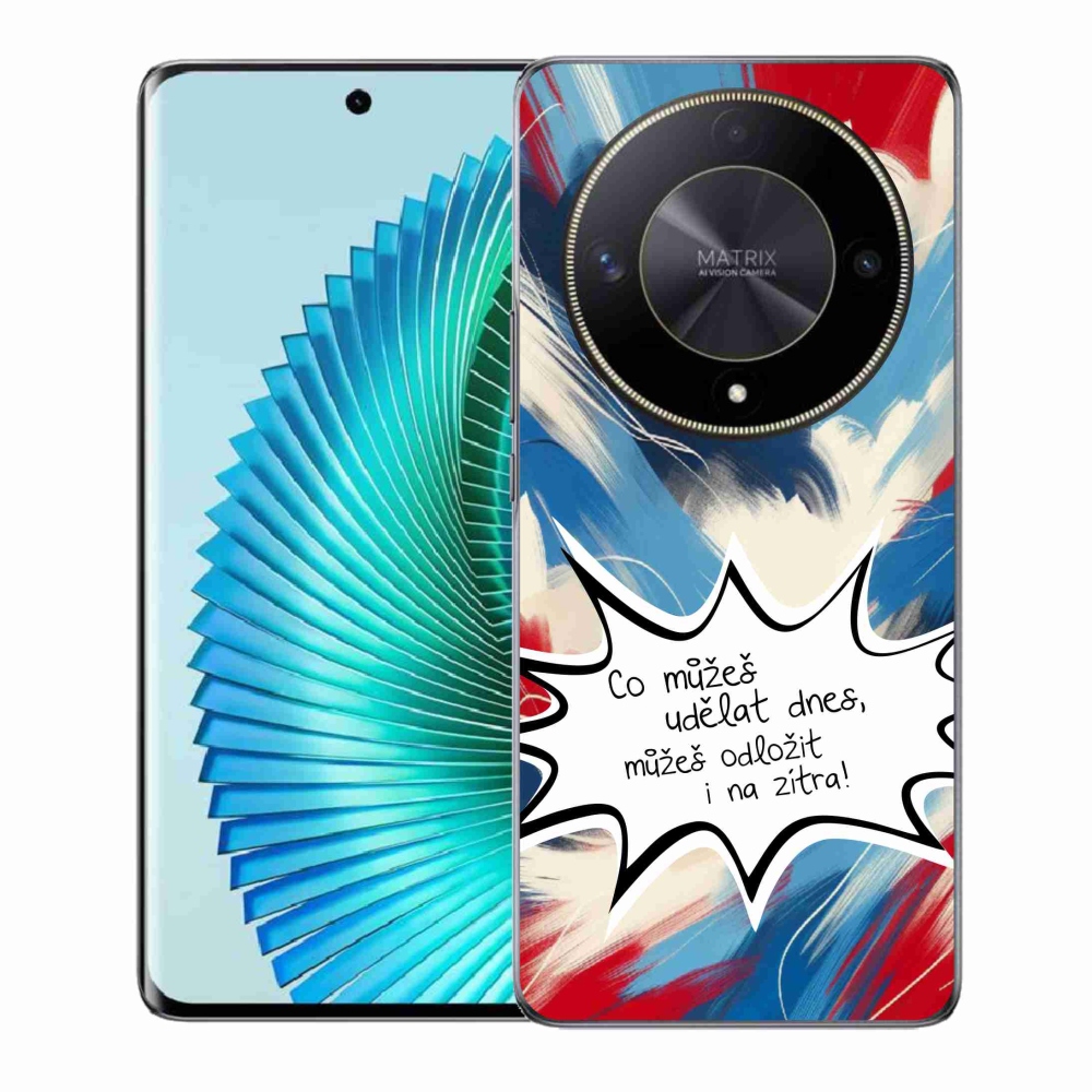 Gél borító mmCase a Honor Magic 6 Lite 5G készülékhez - vicces szöveg 9 fehér háttér