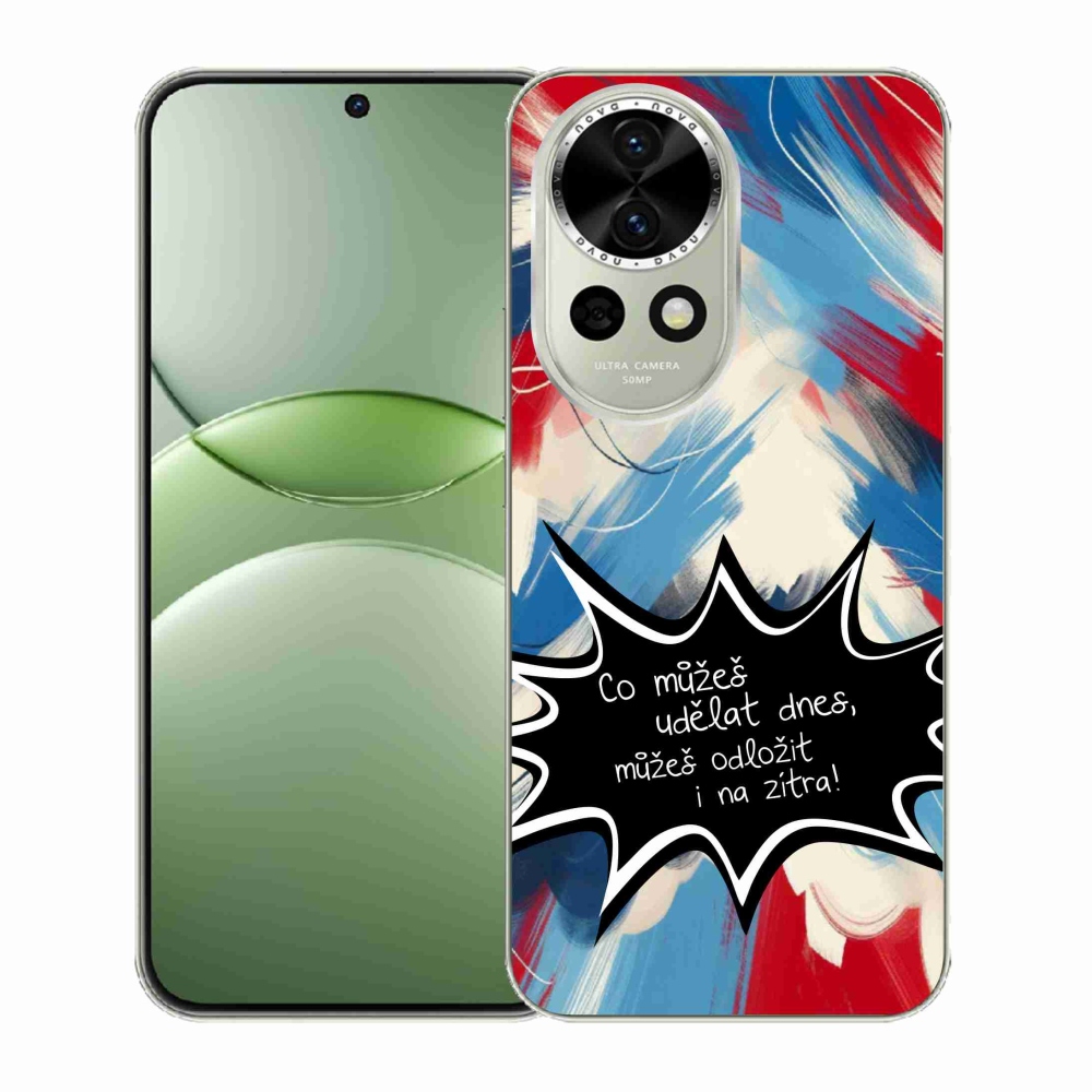 Gél borító mmCase a Huawei Nova 13 5G készülékhez - vicces szöveg 9 fekete háttér