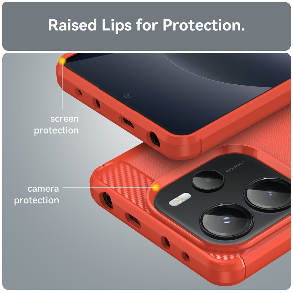 Szénálló zselés tok Xiaomi Redmi Note 14-hez - piros