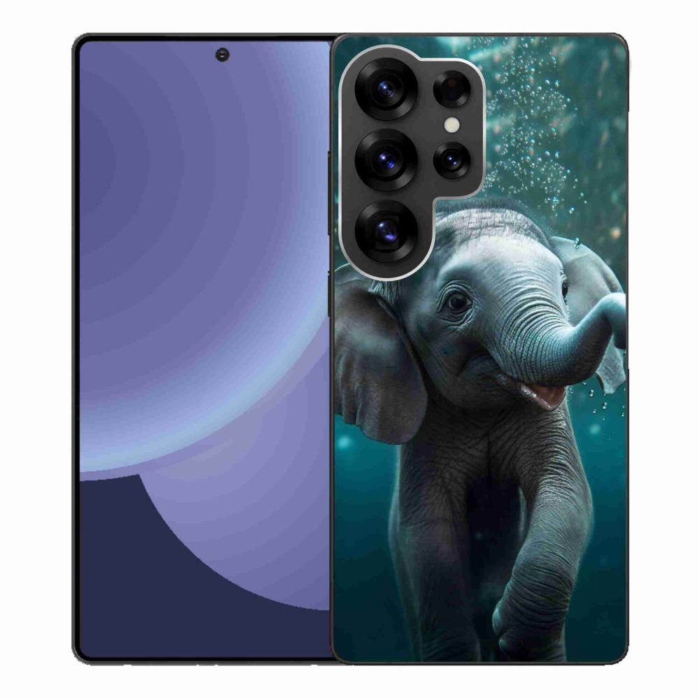 Zselés borítás mmCase Samsung Galaxy S25 Ultra - elefánt a víz alatt