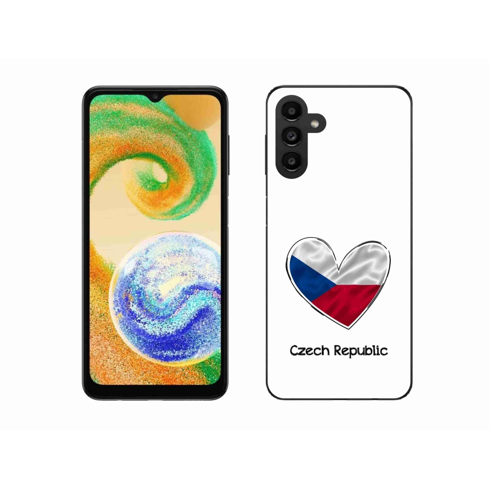 Zselés borító mmCase Samsung Galaxy A04s (164.7x76.7x9.1mm) - zászlós szív fehér háttérrel