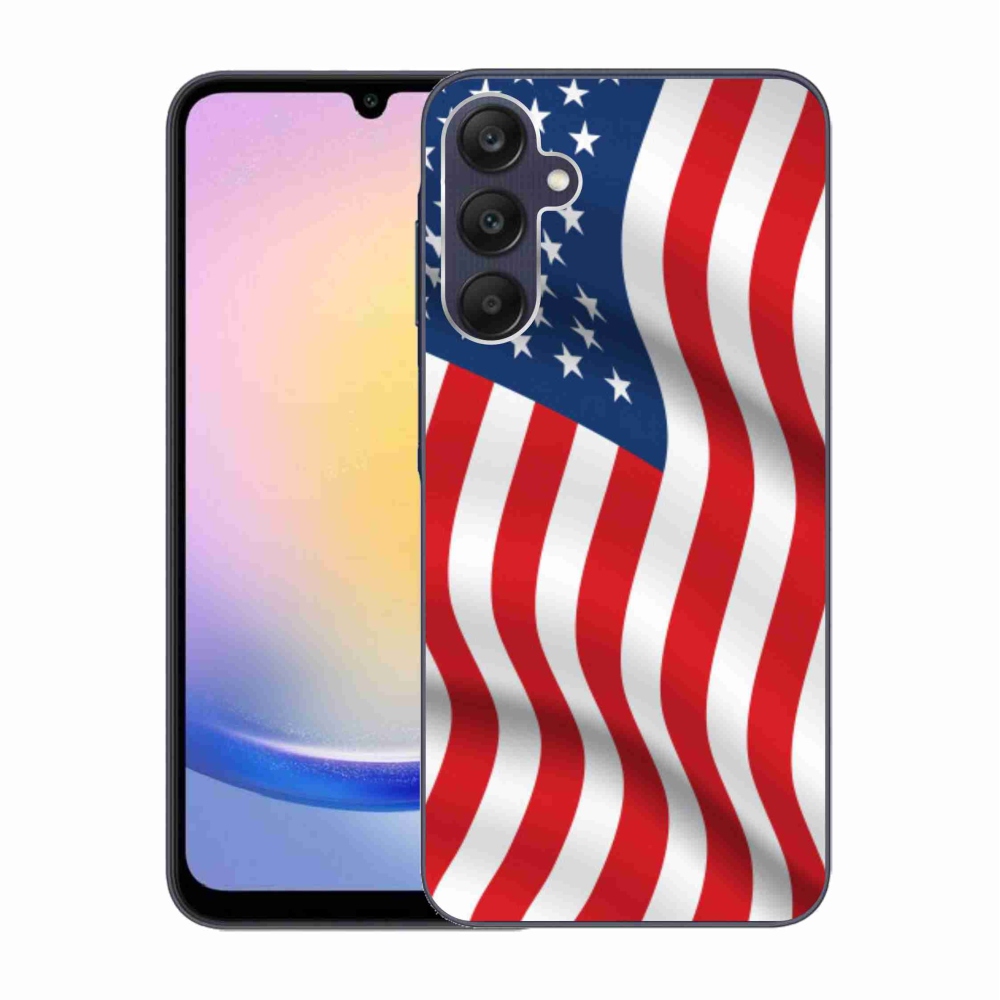 Gél védőhuzat mmCase Samsung Galaxy A25 5G - amerikai zászlóhoz