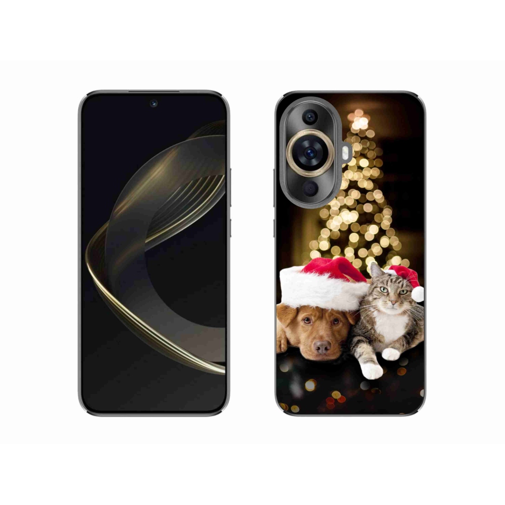 Gél borító mmCase a Huawei Nova 11-en - Karácsonyi kutya és macska