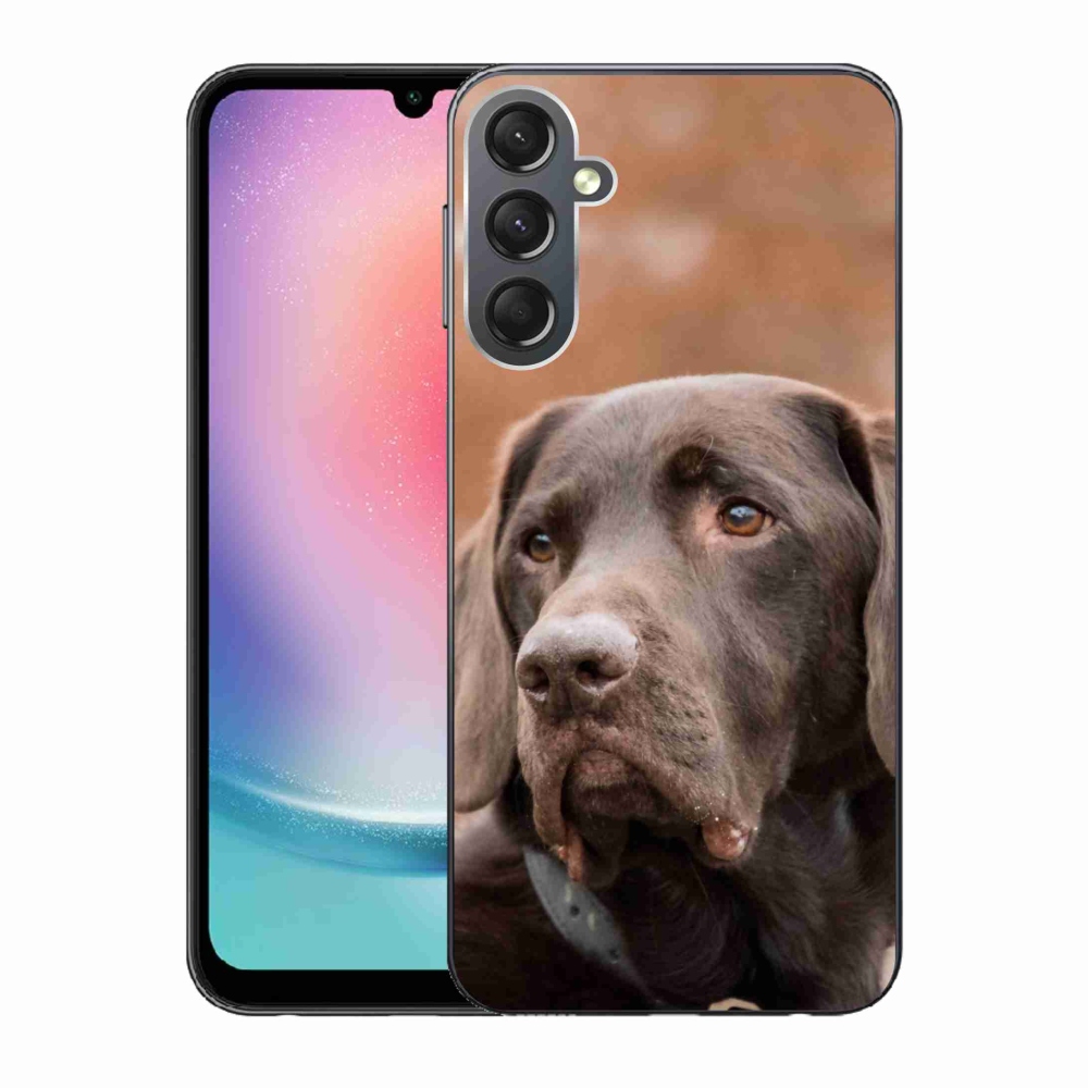Gél tok mmCase a Samsung Galaxy A24 készülékhez - barna labrador