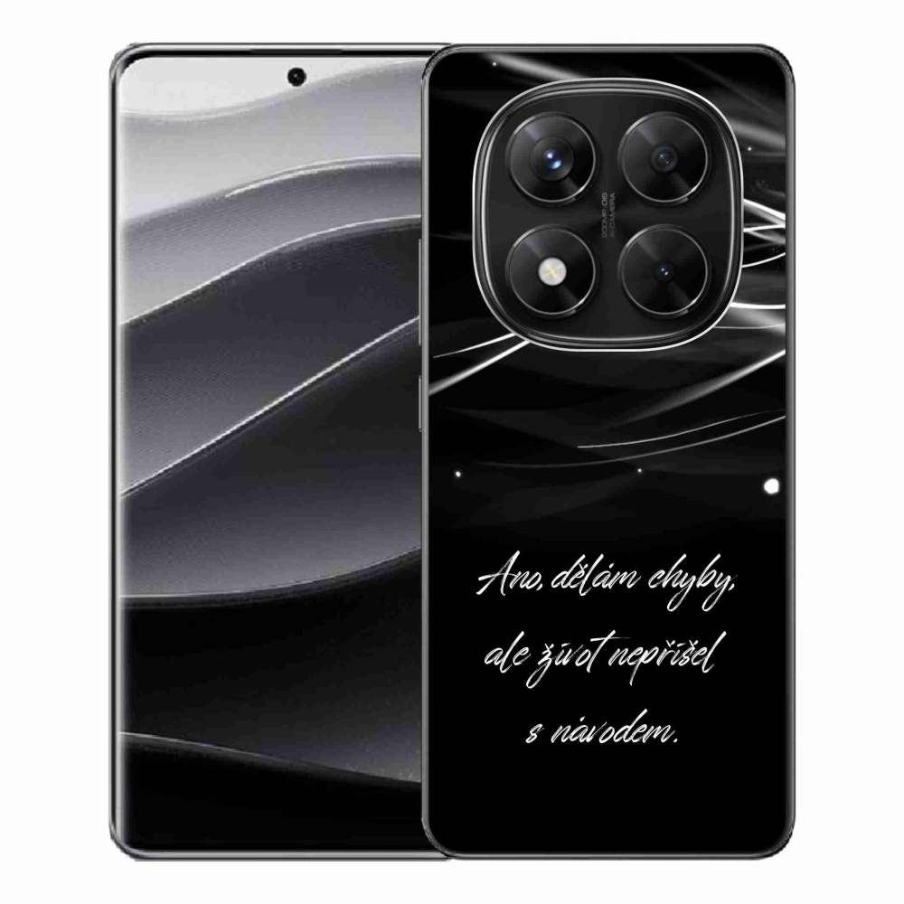 Gél borítás mmCase a Xiaomi Redmi Note 14 Pro 5G/Poco X7 5G számára - idézem fekete háttérrel