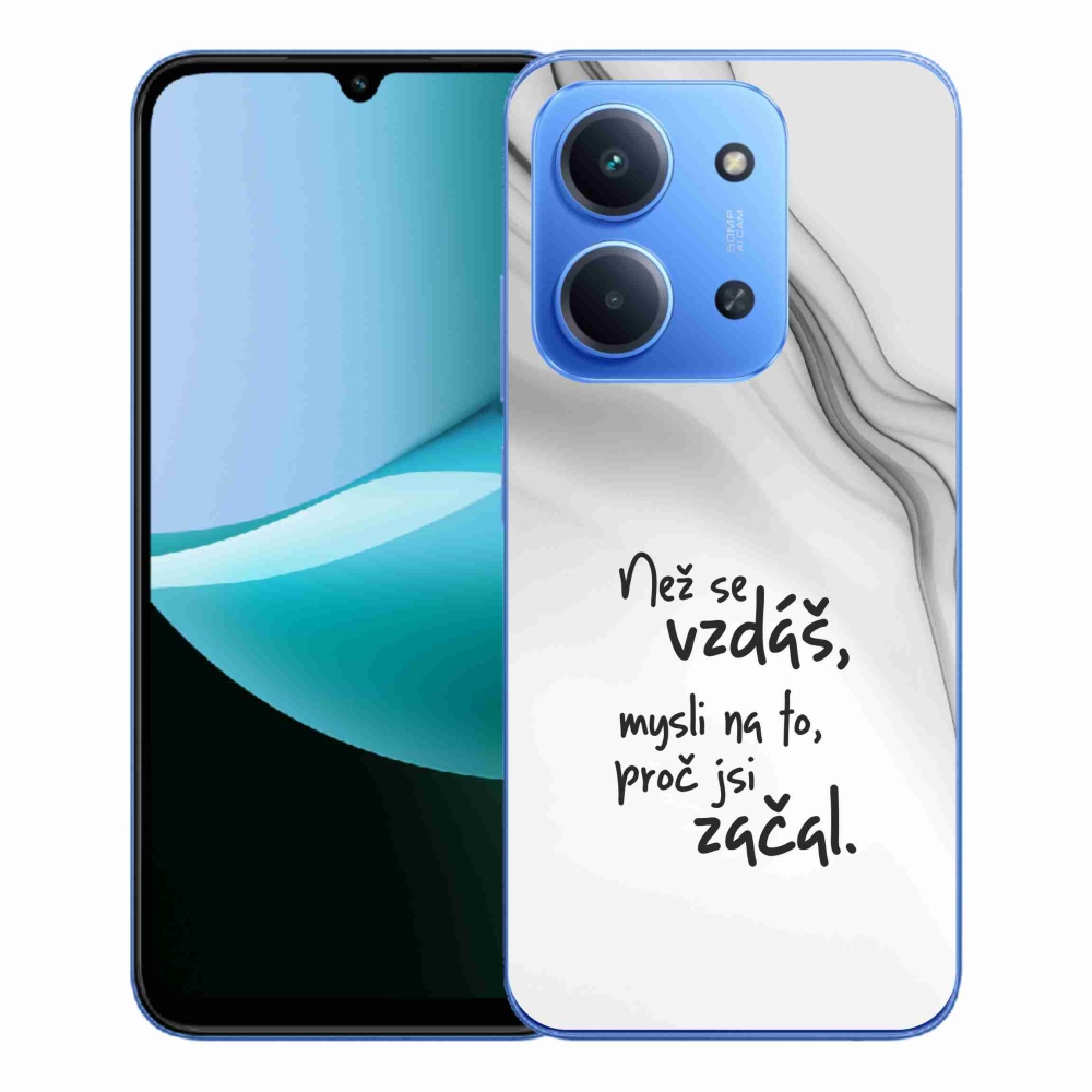 Gél borítás mmCase a Xiaomi Redmi 15C 4G/5G (173mm) - idézet 2 fehér háttérrel