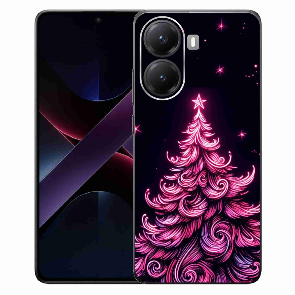 Gél borítás mmCase a Xiaomi Poco X7 Pro 5G számára - neon karácsonyfa 2