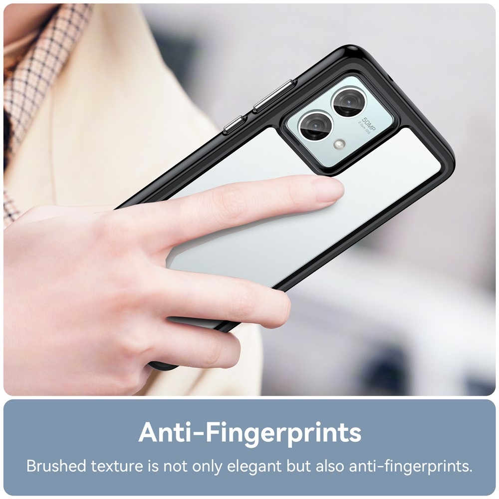 Gél tok kemény hátlappal a Motorola Moto G84 5G készülékhez - fekete