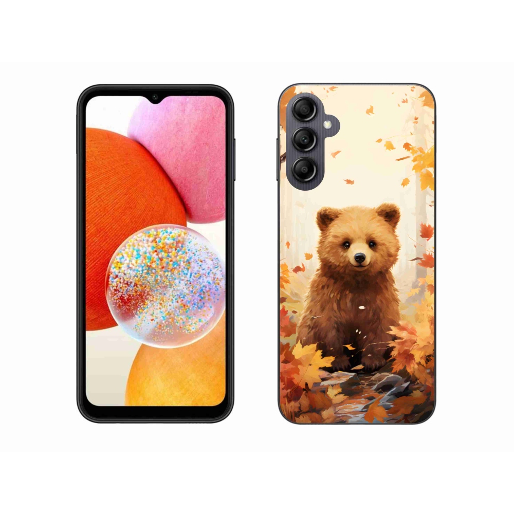 Zselés borítás mmCase Samsung Galaxy A14 4G/5G - medve az erdőben