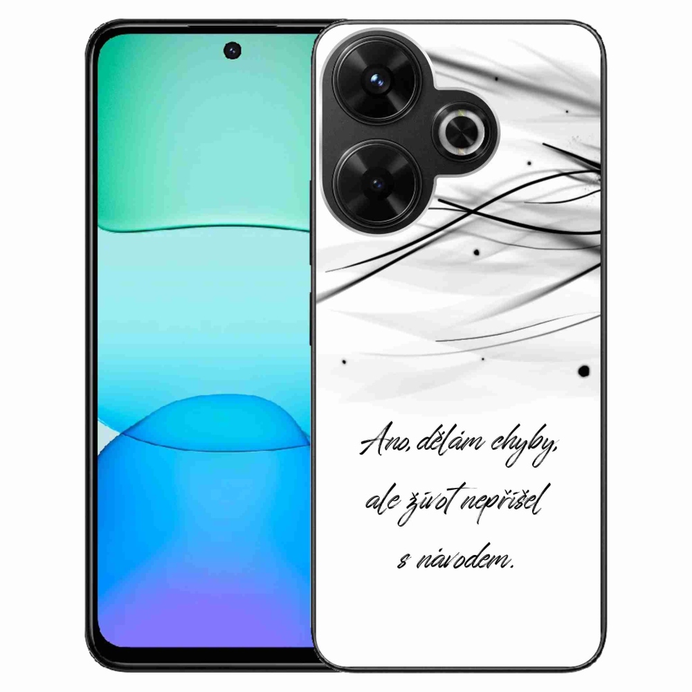 Gél borítás mmCase a Xiaomi Redmi 13 4G/Poco M6 4G számára - idézem fehér háttér