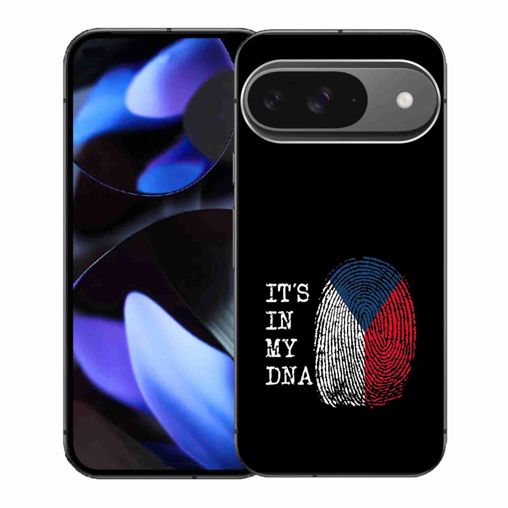 Zselés borítás mmCase Google Pixel 9/9 Pro - zászlós ujjlenyomat fekete háttérrel