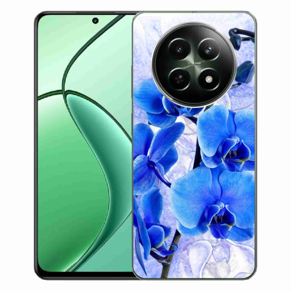 Zselés borítás mmCase a Realme 12 5G/12x 5G készülékhez - kék virágok