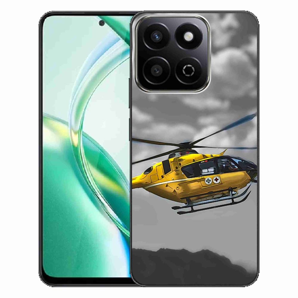 Zselés borítás mmCase a Honor 200 Smart 5G készülékhez - sárga helikopter