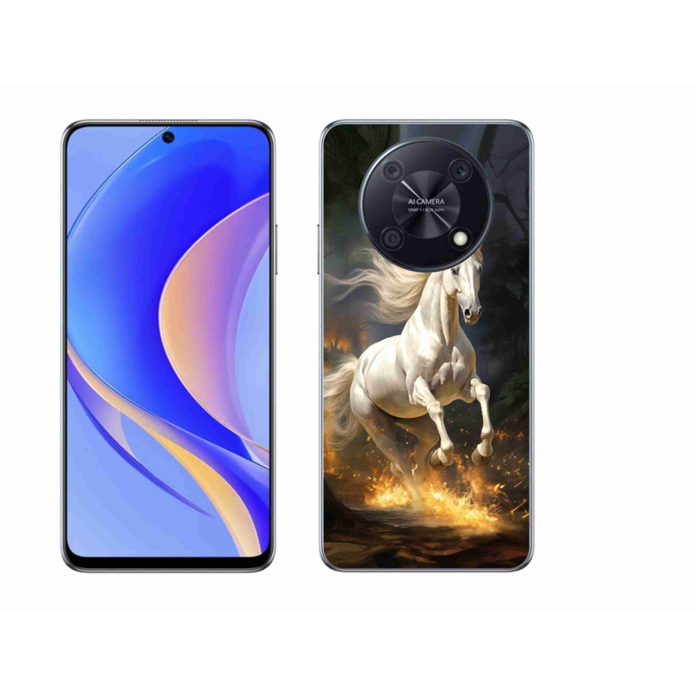 Gél borítás mmCase a Huawei Nova Y90-hez - fehér ló 2