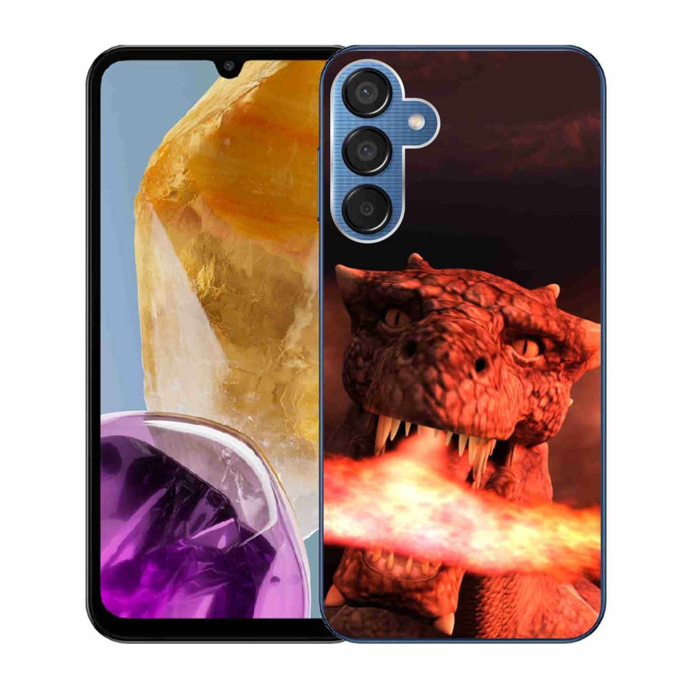 Zselés borítás mmCase Samsung Galaxy M15 5G - sárkány