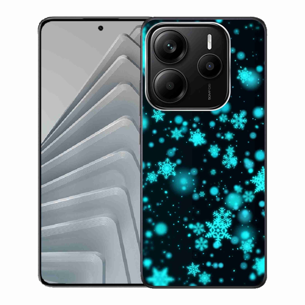 Gél borítás mmCase a Xiaomi Redmi Note 14 5G-hez - hópelyhek 1