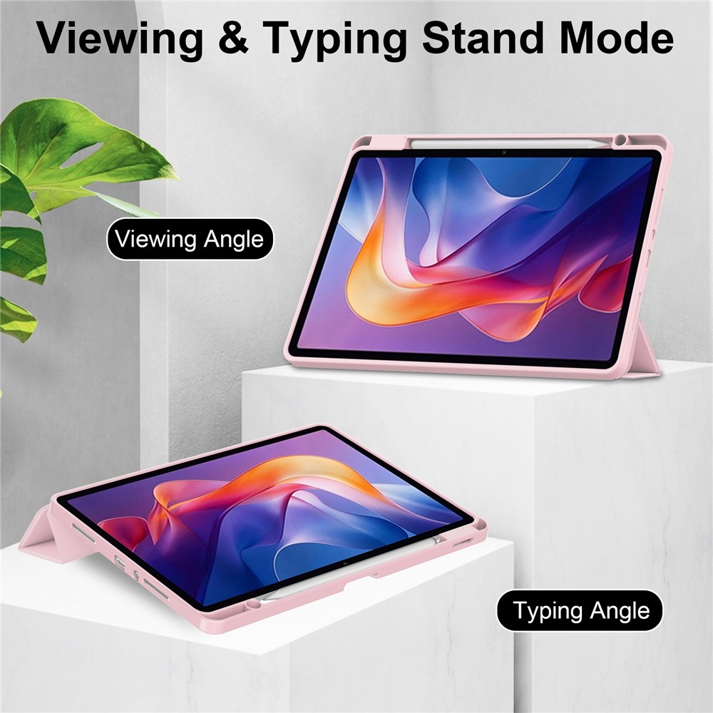 Ügyes záró tok a Xiaomi Redmi Pad 2 tablethez - rózsaszínű