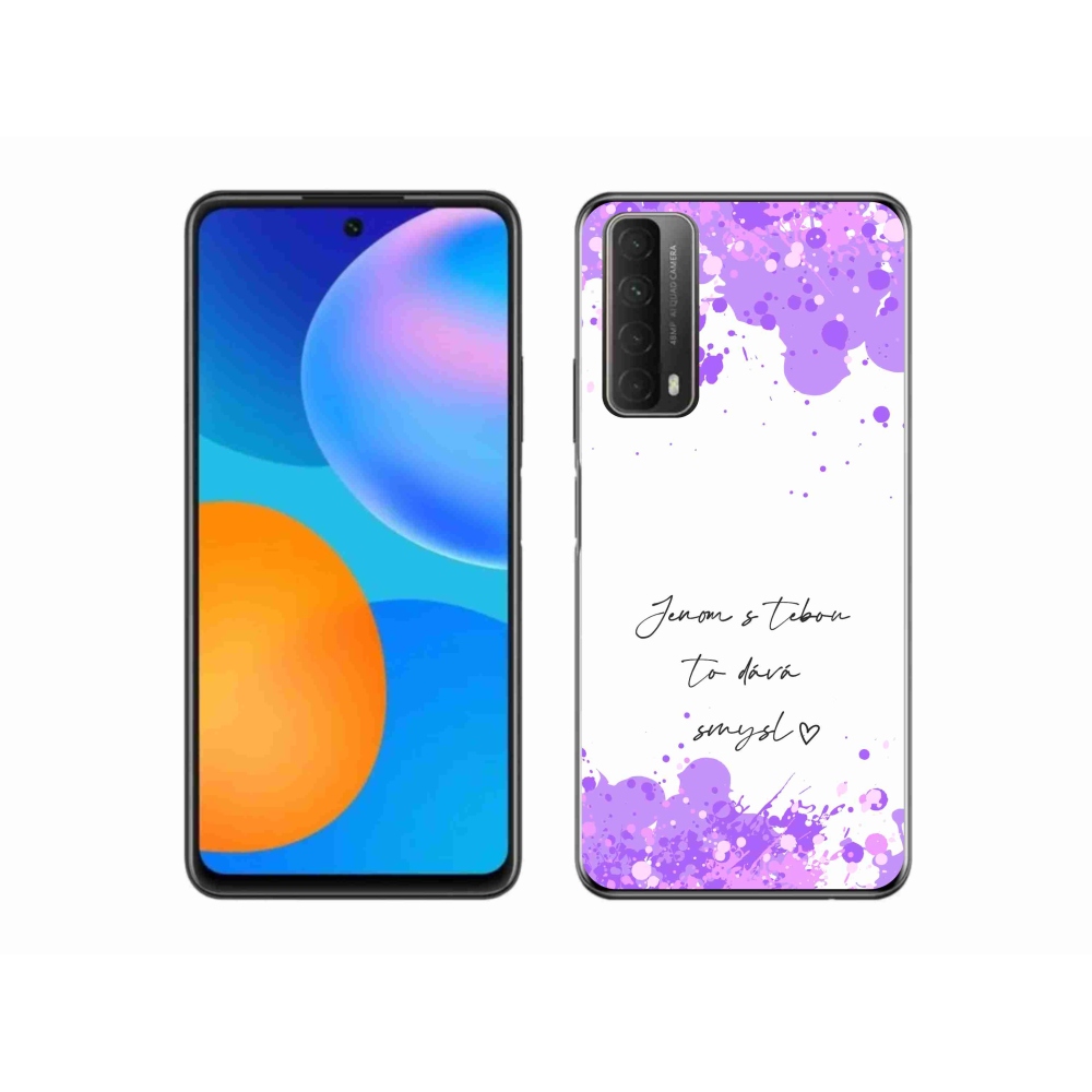 Gél borító mmCase a Huawei P Smart (2021) - szerelmes szöveg fehér háttérrel